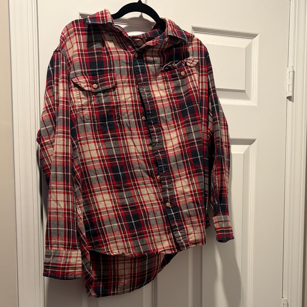 Timberland Red and Black Plaid Shirt